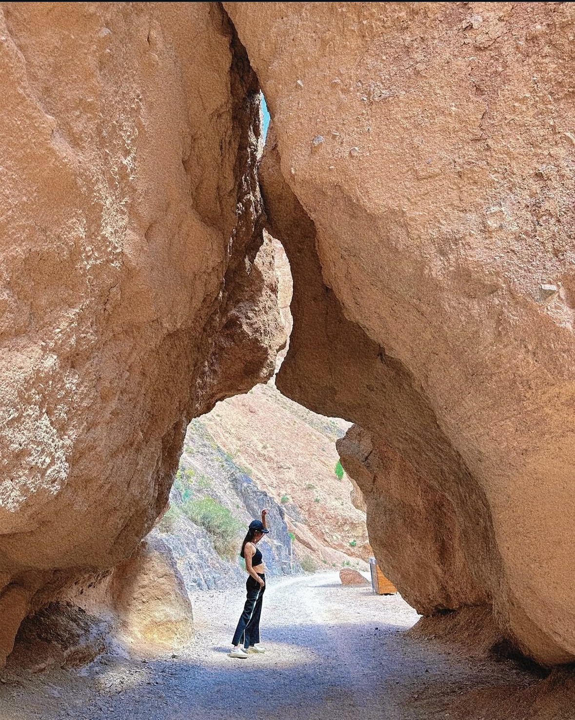 Red rock formations in the Valley of Castles at Charyn Canyon